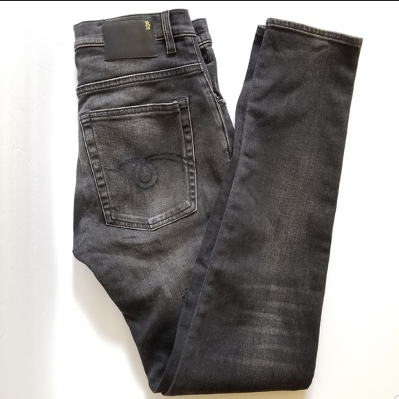 R13 High Rise Skinny Jeans Size 27 Faded Black - Picture 5 of 8